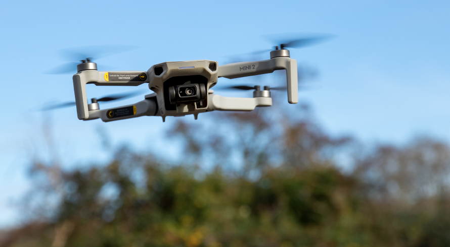 A drone with a video camera being flown | SUJO TWENTY-TWO